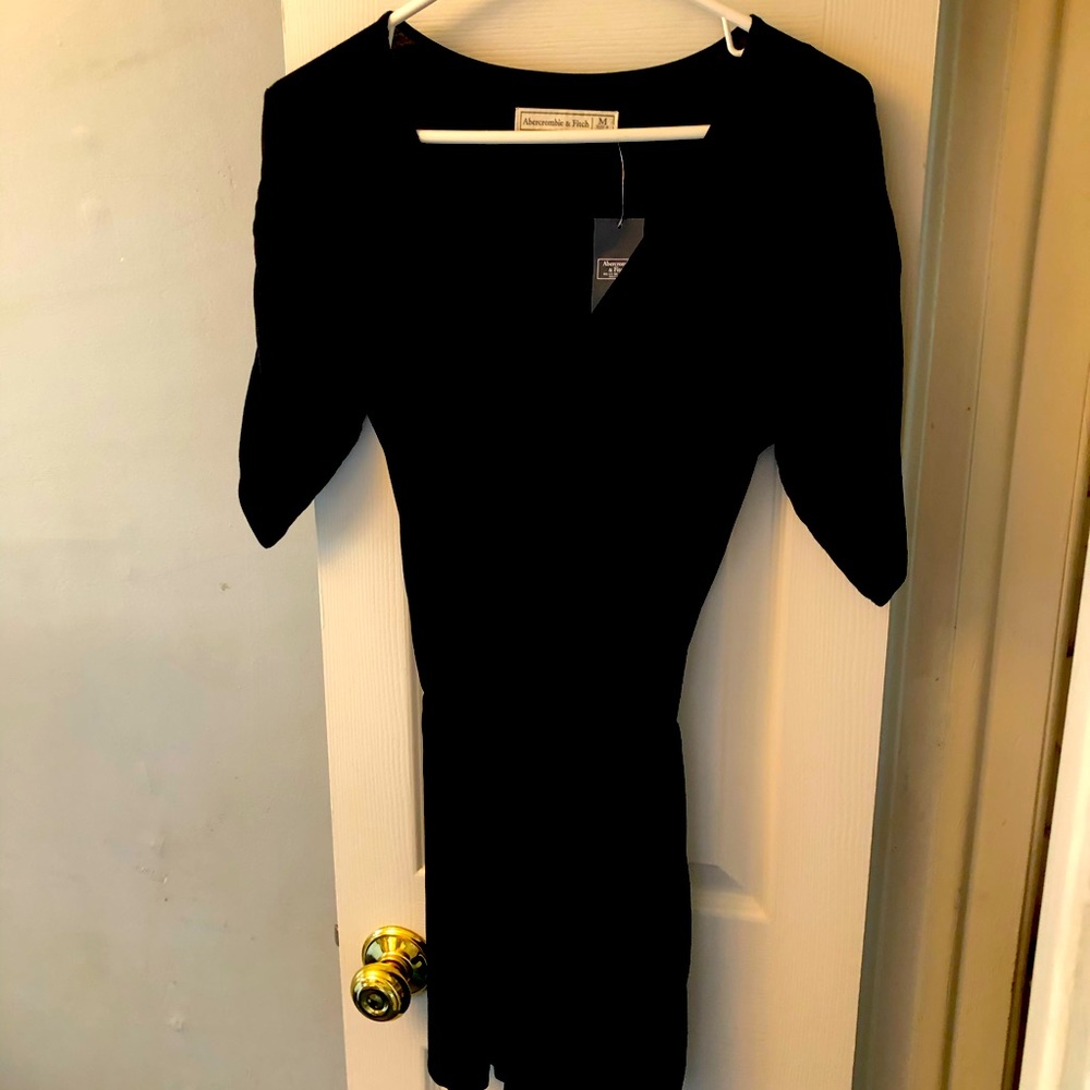 Abercrombie and Fitch black knit romper